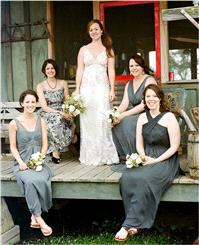 bridesmaid, dress, grey, long