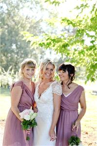 bridesmaid, dress, pink