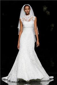 wedding dress, white, lace, long, full length