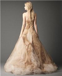 Bridal Dresses. dress, gold, copper, full-skirt