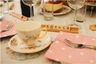 Miscellaneous. Wordy theme? Love your board games? Use Scrabble tiles for place settings like this R