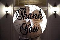 Miscellaneous. Beautiful customised parasol for DIY Thank You cards.