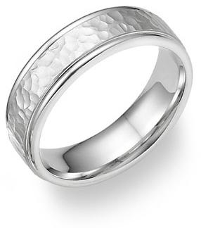 White Gold Wedding Bands, For Him