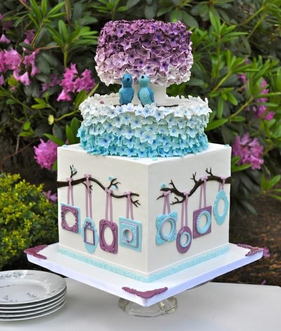 Cakes, purple blue