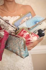 Gifts, A practical, cute gift. Clutches for the brides maids packed with the schedule, a thank you n