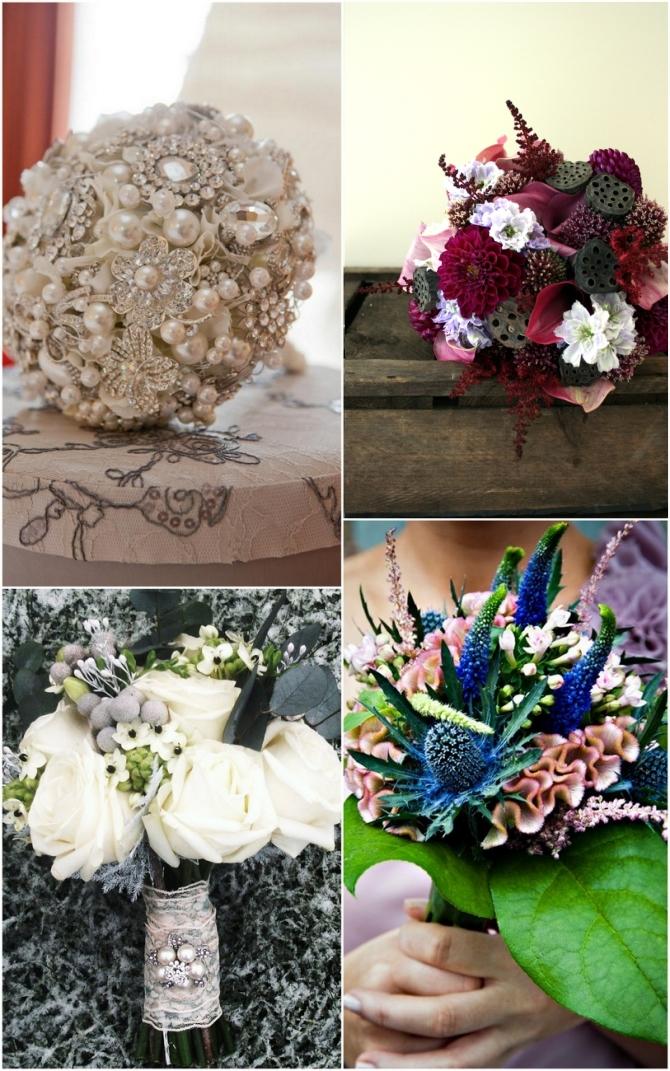 Flowers, Winter Wedding bouquets with a twist!
