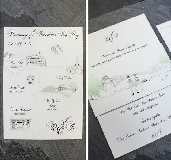 Couture Wedding Stationery, Invite and couple story