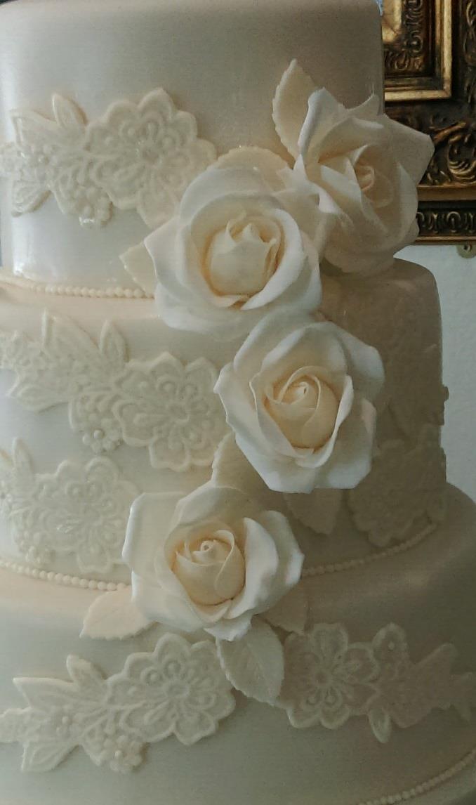 Wedding Cakes, Lace Wedding Cake  www.edencakecompany.com