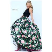 https://www.petsolemn.com/sherrihill/3030-long-two-piece-dress-with-lace-top-and-floral-print-skirt-