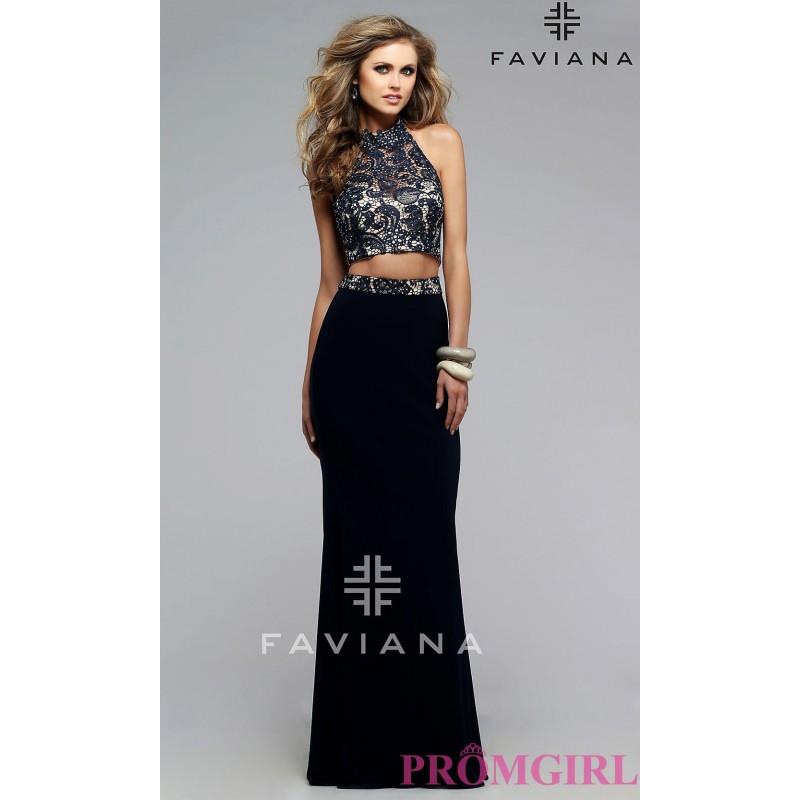 wedding, https://www.petsolemn.com/faviana/995-faviana-two-piece-high-neck-prom-dress-with-lace-top.