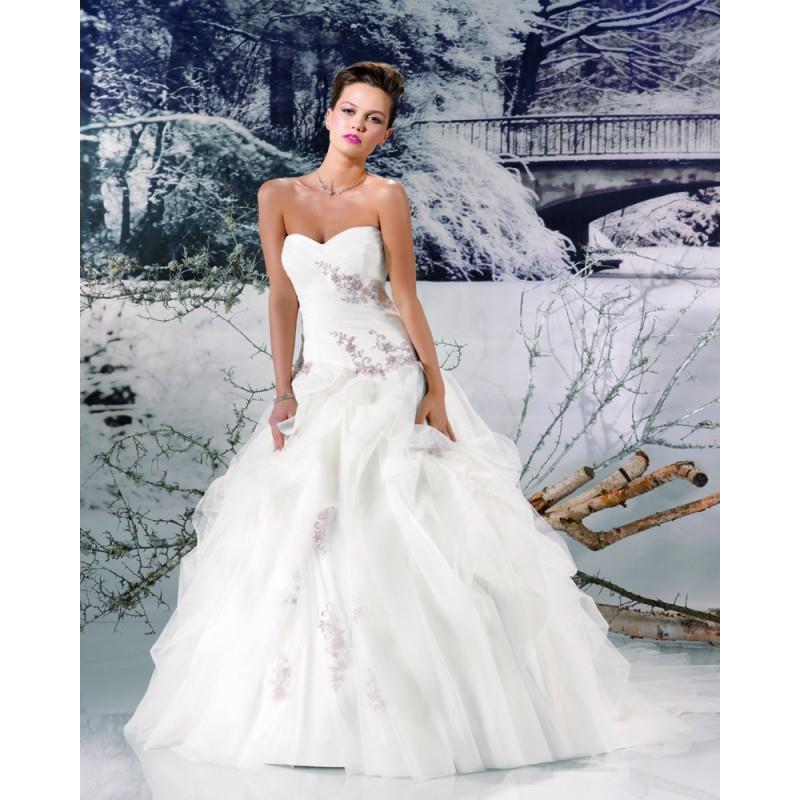 My Stuff, Honorable Ball Gown Sweetheart Lace Ruching Chapel Train Tulle Wedding Dresses - Dressesul