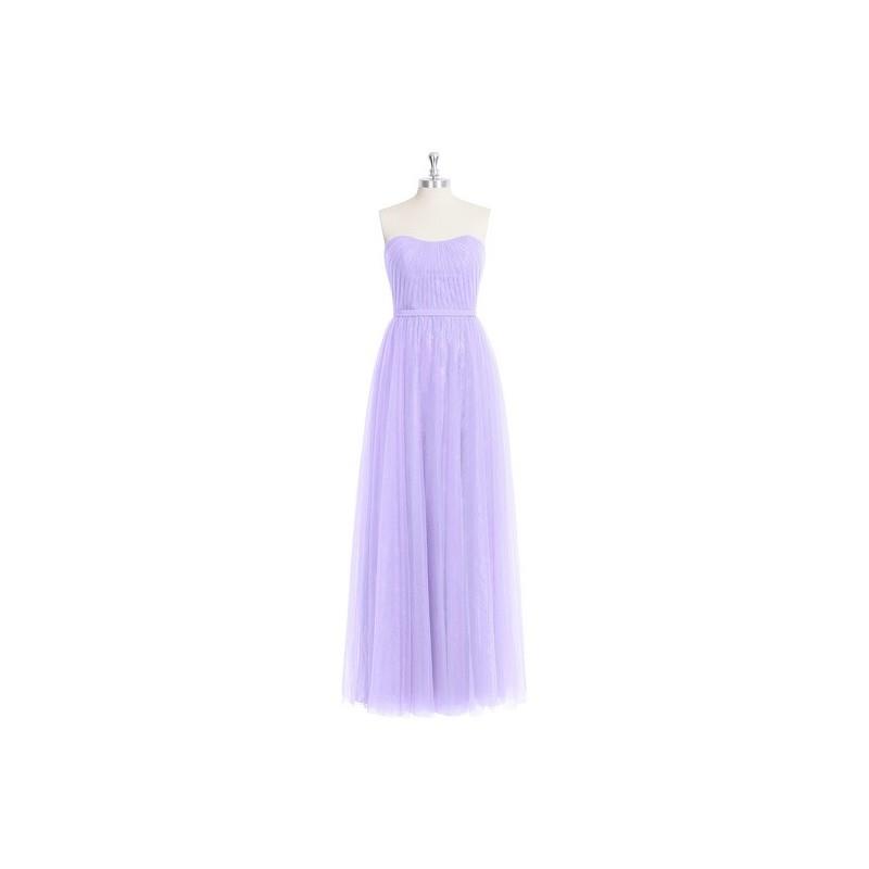 wedding, Lilac Azazie Kayley - Floor Length Sweetheart Tulle, Lace And Chiffon Back Zip Dress - The