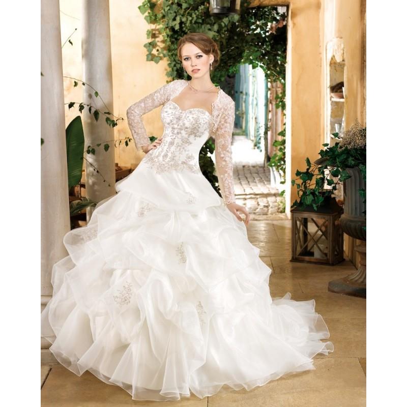 My Stuff, Generous Ball Gown Sweetheart Beading Lace Sweep/Brush Train Organza Wedding Dresses - Dre