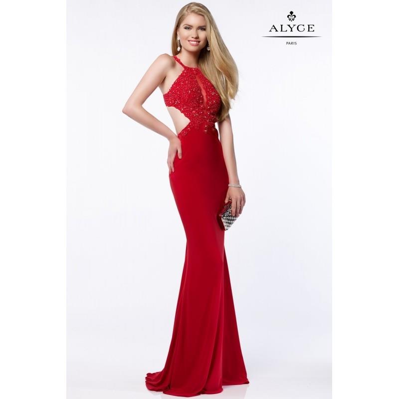 My Stuff, Alyce 8019 Prom Dress - Prom Long Alyce Paris Halter Fitted Dress - 2017 New Wedding Dress
