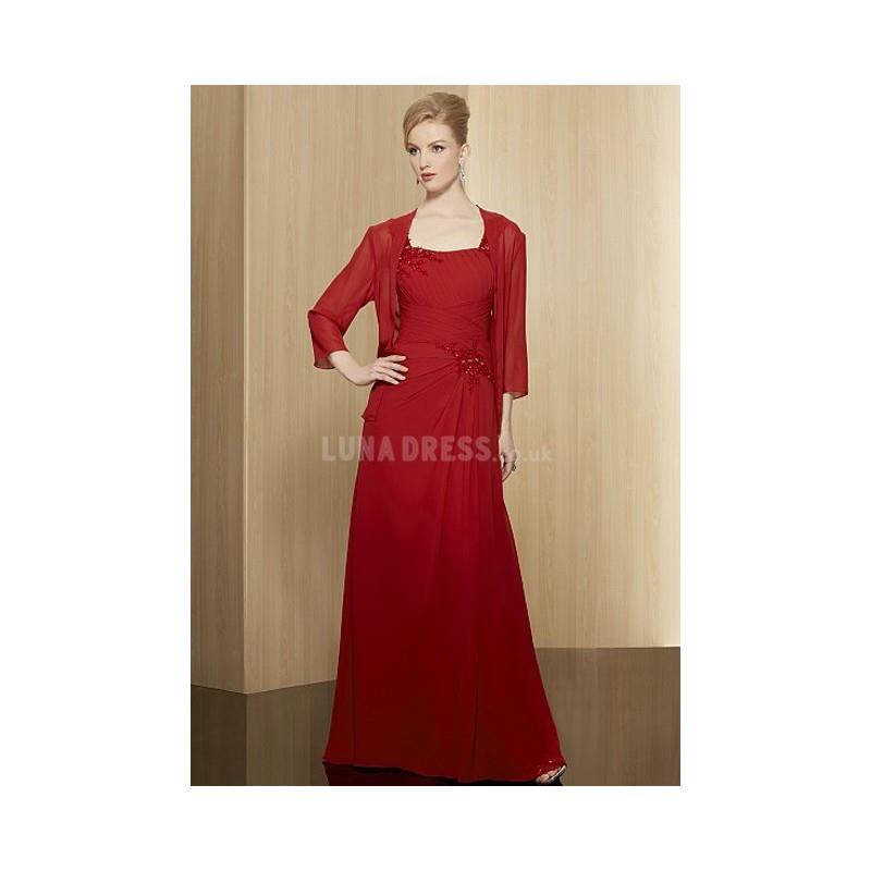 My Stuff, Grand Straps A line Sleeveless Red Mother of the Bride Dress - Compelling Wedding Dresses|