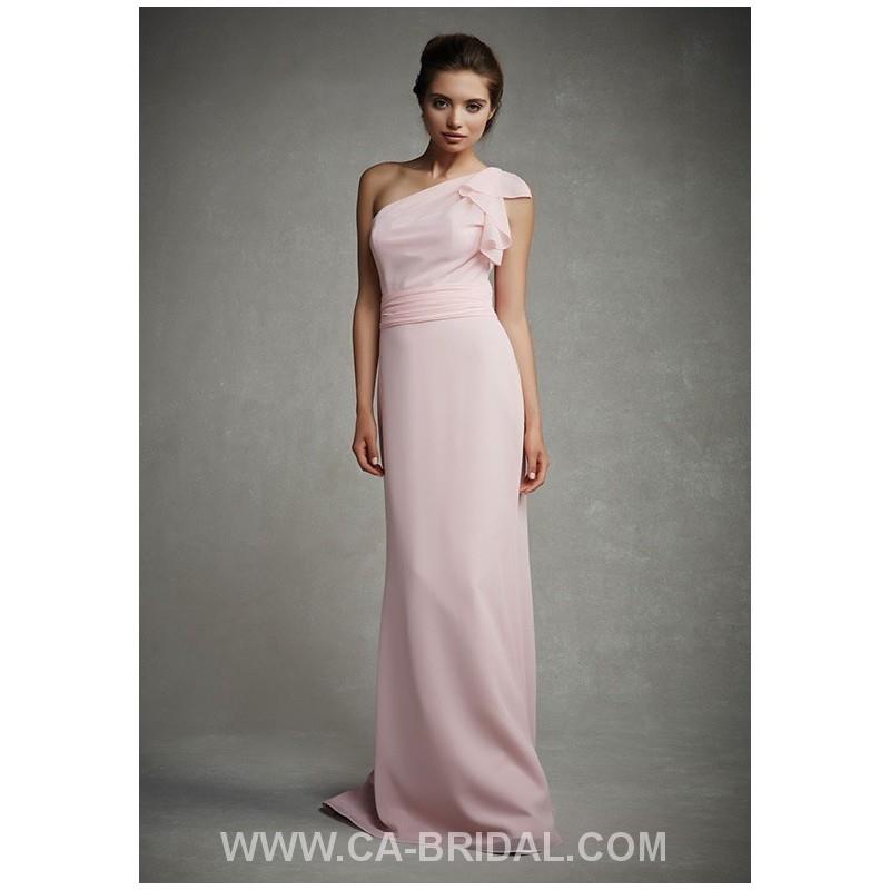 My Stuff, Simple Sheath/Column One Shoulder Sleeveless Ruched Floor-length Chiffon Mother of Bride D