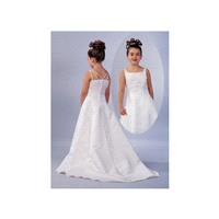 Embroiered Chapel Train Flower Girl Dress (FG179A) - Crazy Sale Formal Dresses|Special Wedding Dress