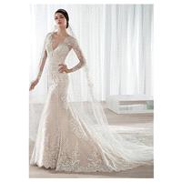 Gorgeous Tulle V-neck Neckline Mermaid Wedding Dresses with Lace Appliques - overpinks.com
