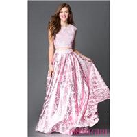 Pink Two-Piece Long Dave and Johnny Prom Dress - Discount Evening Dresses |Shop Designers Prom Dress