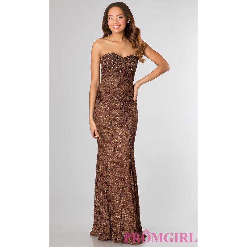 My Stuff, Strapless Brown Formal Gown - Brand Prom Dresses|Beaded Evening Dresses|Unique Dresses For