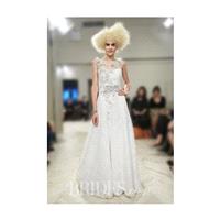 Badgley Mischka Bride - Fall 2014 - Lucille Sleeveless A-Line Wedding Dress with Lace Overlay and Il