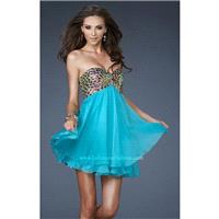 Aquamarine La Femme 18697 - Chiffon Crystals Cut-outs Sequin Dress - Customize Your Prom Dress