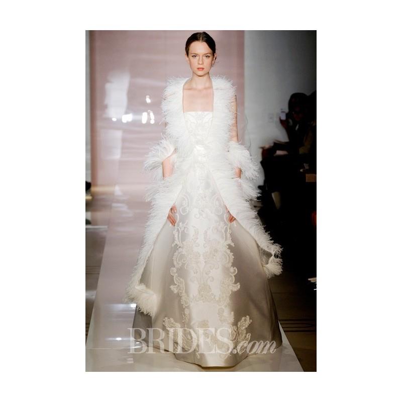 My Stuff, Reem Acra - Fall 2014 - Style 5021 Eugenia Silk A-Line Wedding Dress - Stunning Cheap Wedd