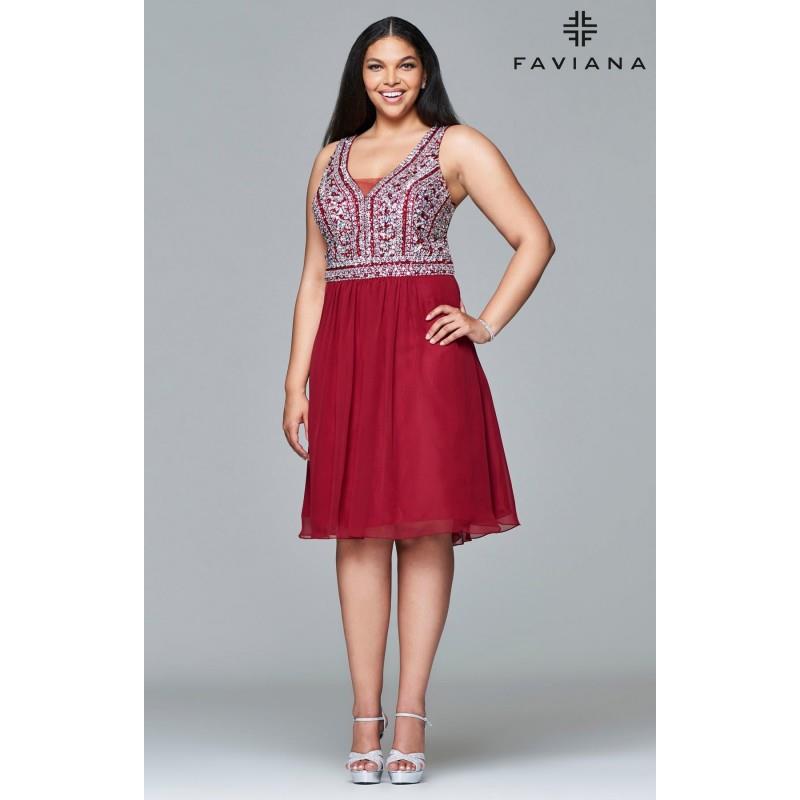 My Stuff, Merlot Faviana 9409 - Customize Your Prom Dress