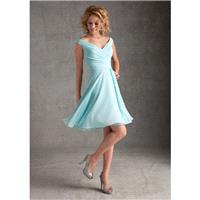 Nectarean A-line Off-the-shoulder Ruching Above Knee-length Chiffon Bridesmaid Dresses - Dressesular
