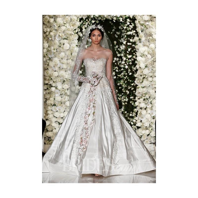 My Stuff, Reem Acra - Fall 2015 - Strapless Cream Silk Taffeta Ballgown Sweetheart Wedding Dress - S