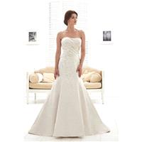 Romantica Style PC6970 by Phil Collins - Other Satin Floor Strapless Fit and Flare Wedding Dresses -