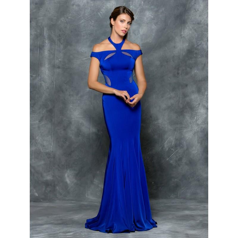 My Stuff, Colors 1704 Prom Dress - Fitted Long Halter, Off the Shoulder Colors Prom Dress - 2017 New