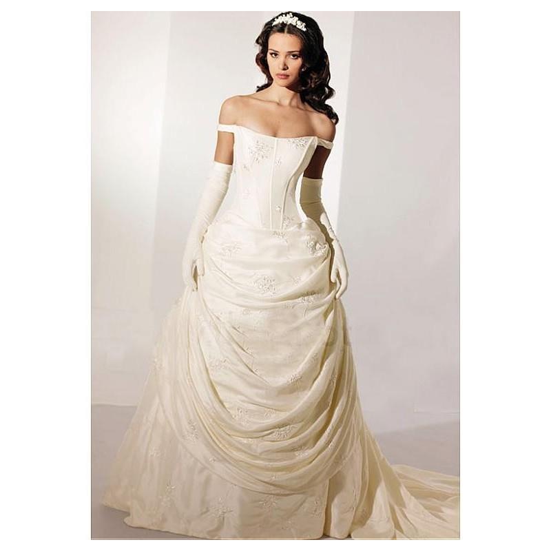 My Stuff, Beautiful Elegant Exquisite Taffeta Wedding Dress In Great Handwork - overpinks.com