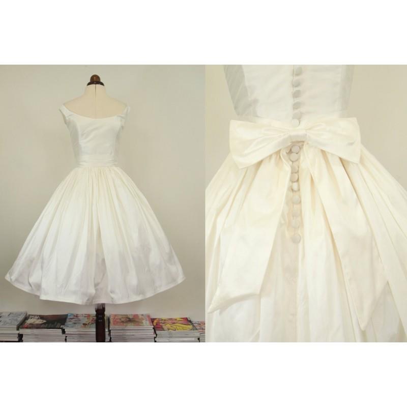 My Stuff, Meg - Fifties Silk Short Wedding Dress - Made to Order - Hand-made Beautiful Dresses|Uniqu