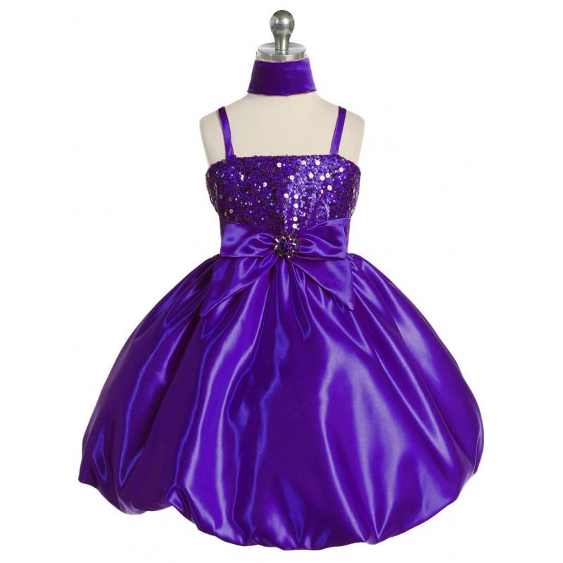 My Stuff, Purple Sequins Dress on Satin w/Shawl Style: D3970 - Charming Wedding Party Dresses|Unique