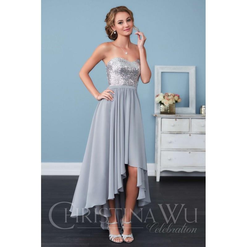 My Stuff, Christina Wu Style 22755 by Celebration by Christina Wu - Sequin  Tulle High-Low Sweethear