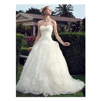 Stunning Organza Satin Ball Gown Sweetheart Neckline Dropped Waistline Wedding Dress - overpinks.com