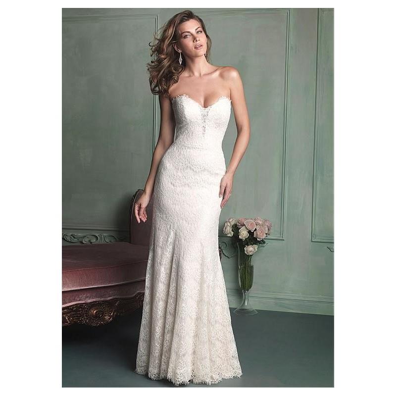 My Stuff, Delicate All-over Lace Sheath Sweetheart Neckline Natural Waistline Wedding Dress - overpi