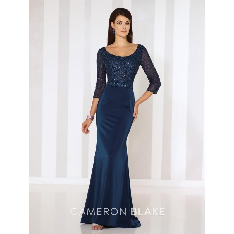 My Stuff, Navy Blue Cameron Blake 116660 Cameron Blake by Mon Cheri - Top Design Dress Online Shop