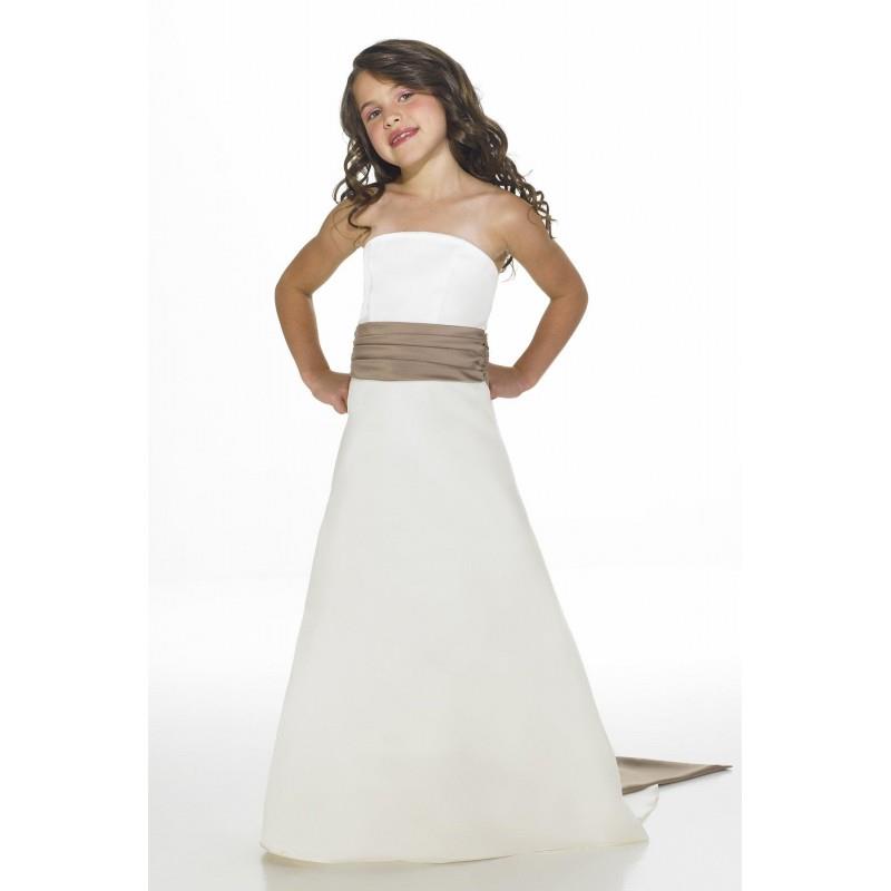 My Stuff, Nectarean A-line Strapless Floor-length Satin Junior Bridesmaid Dresses - Dressesular.com