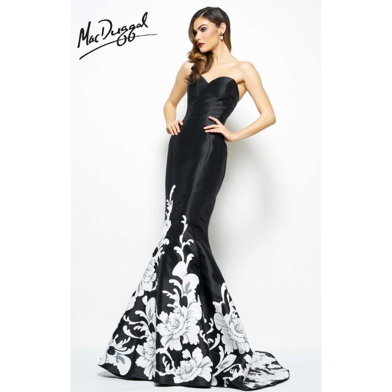 My Stuff, Black/Ivory Mac Duggal 80629R - Customize Your Prom Dress