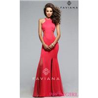 Long Prom Dress with Illusion Cut Outs by Faviana - Discount Evening Dresses |Shop Designers Prom Dr