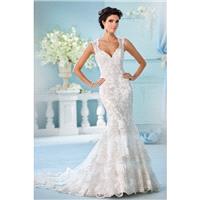Style 216246 by David Tutera for Mon Cheri - Chapel Length LaceSatinTulle Floor length Fit-n-flare V