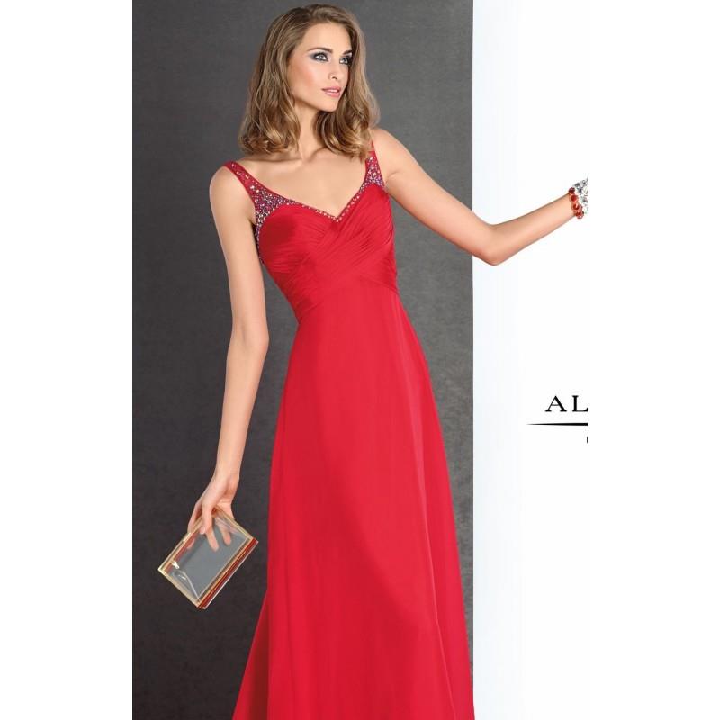 My Stuff, Watermelon Ruched V-Neck Gown by Alyce BDazzle - Color Your Classy Wardrobe