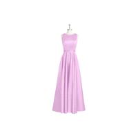 Lilac Azazie Jakayla - Keyhole Boatneck Satin Floor Length Dress - Charming Bridesmaids Store