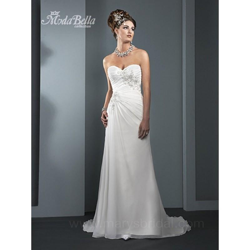 My Stuff, Marys Bridal S14 3Y297 Wedding Dress - Marys Bridal Wedding Long Asymmetrical Strapless, S