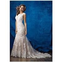 Allure Bridals 9352 - Sheath Natural Floor Chapel Lace Lace - Formal Bridesmaid Dresses 2017|Pretty