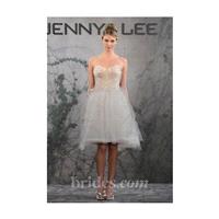 Jenny Lee - Fall 2013 - Style 1315 Knee-Length A-Line Wedding Dress with Lace Bodice and Tulle Skirt