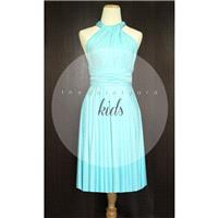 KIDS Sky Blue Bridesmaid Dress Convertible Dress Infinity Dress Multiway Dress Wrap Dress Twist Dres