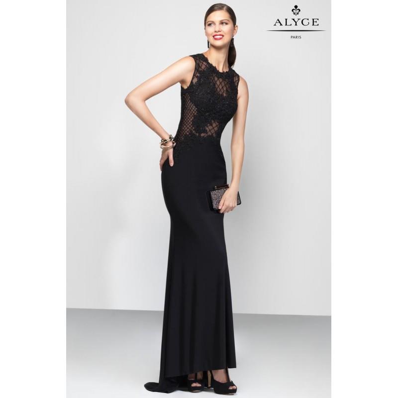 My Stuff, Alyce Black Label 5800 Red,Black Dress - The Unique Prom Store